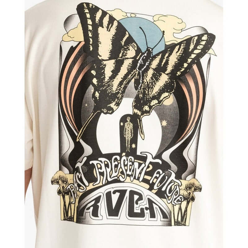 RVCA Herren T-Shirt Fly High Relaxed Fit - Antique White