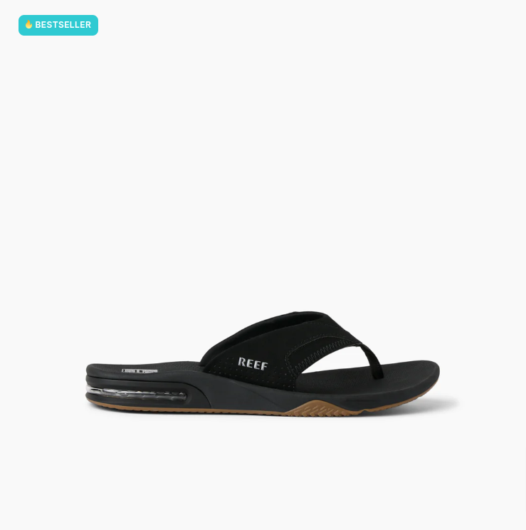 Reef Herren Flip Flop Fanning - black/silver