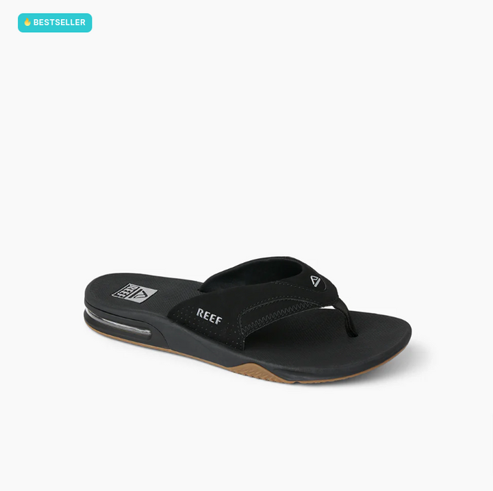 Reef Herren Flip Flop Fanning - black/silver