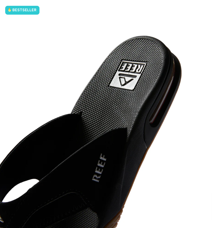 Reef Herren Flip Flop Fanning - black/silver