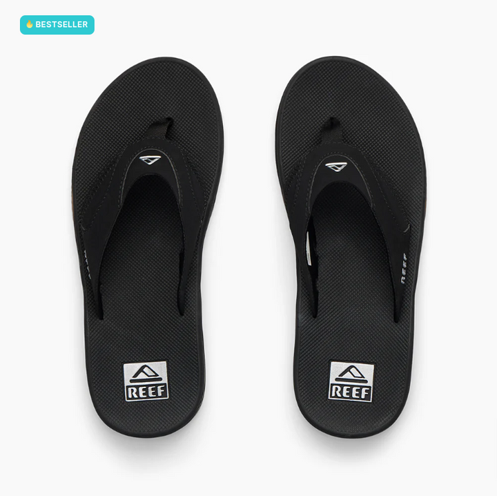 Reef Herren Flip Flop Fanning - black/silver