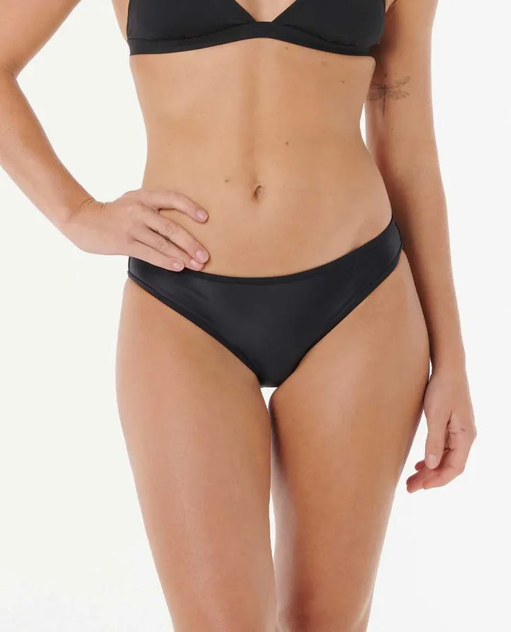 Rip Curl Bikini Bottom Classic Surf Period Full Coverage - black