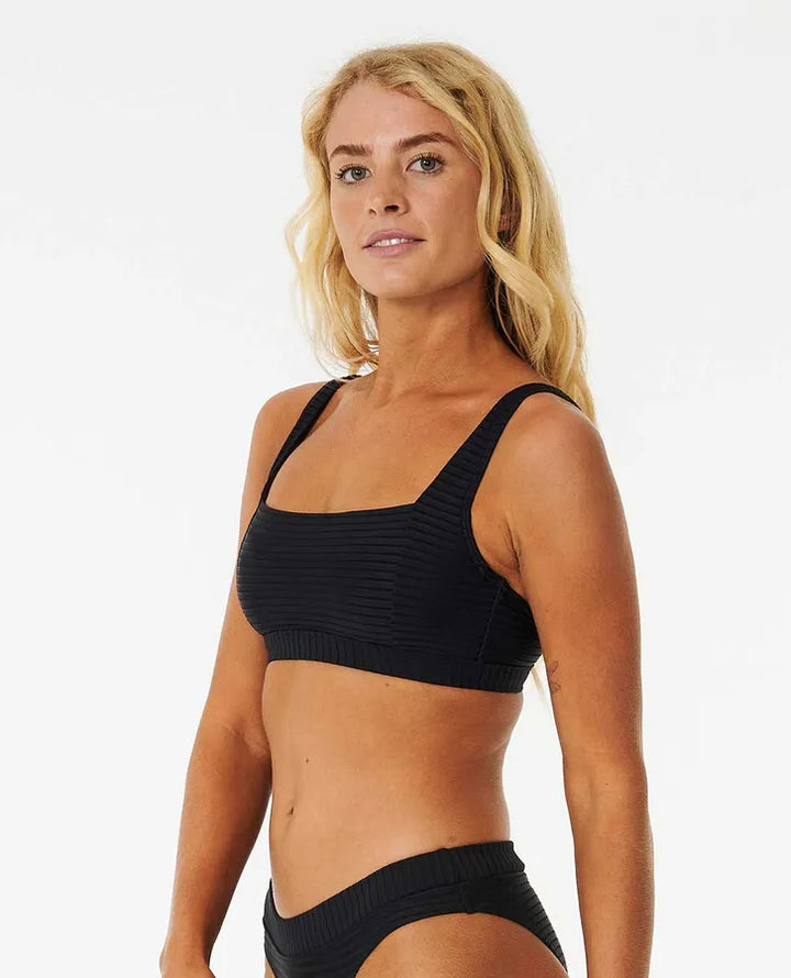 Rip Curl Damen Bikini Top Premium Surf DD Crop - black