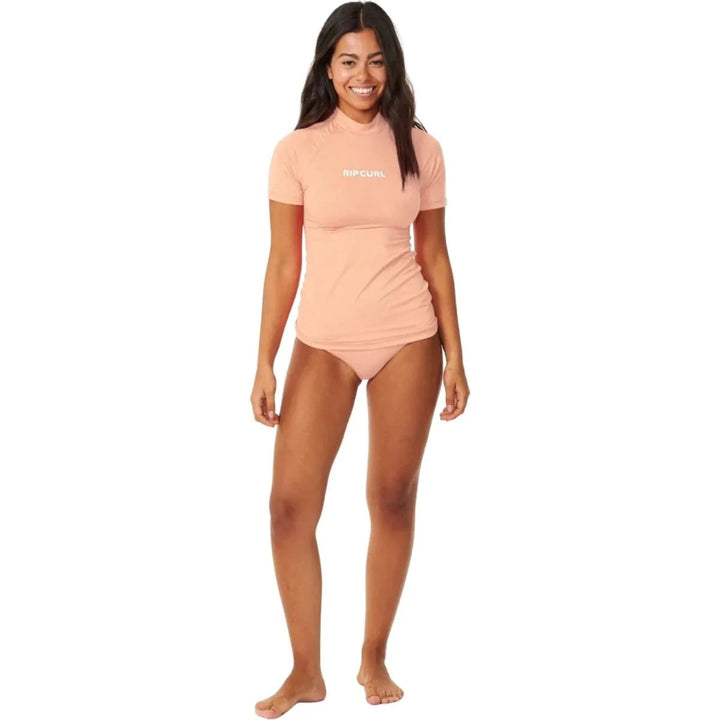 Rip Curl Damen Classic Lycra kurzarm - bright peach