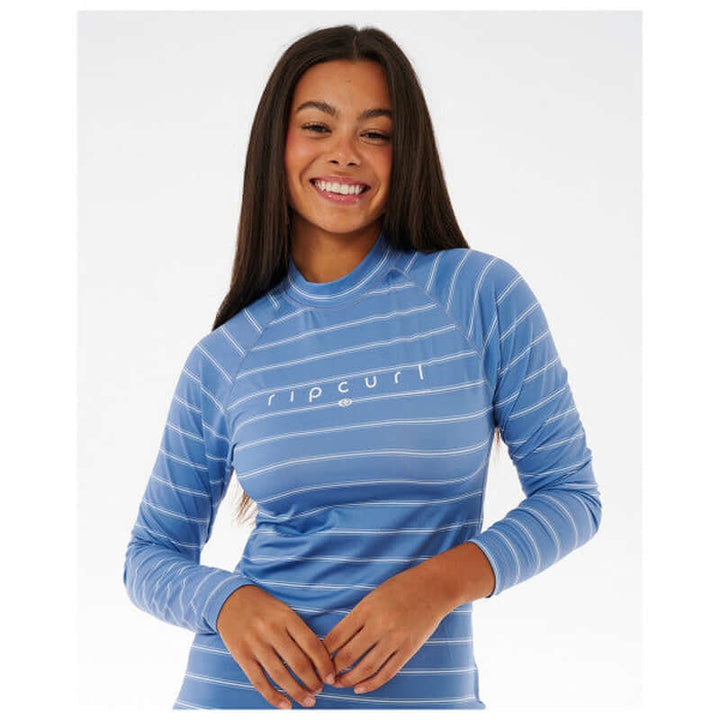 Rip Curl Damen Lycra Langarm, Golden Rays - blue / white