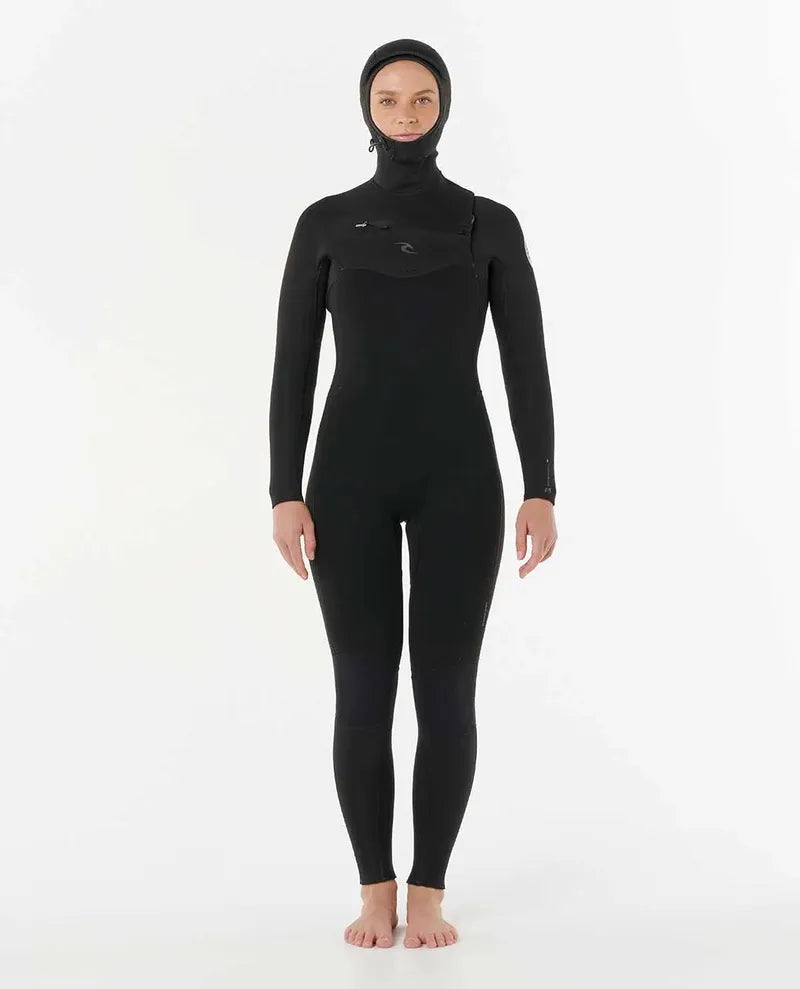 Rip Curl Damen Neoprenanzug Dawn Patrol 5/4 Chestzip mit Hood - Black