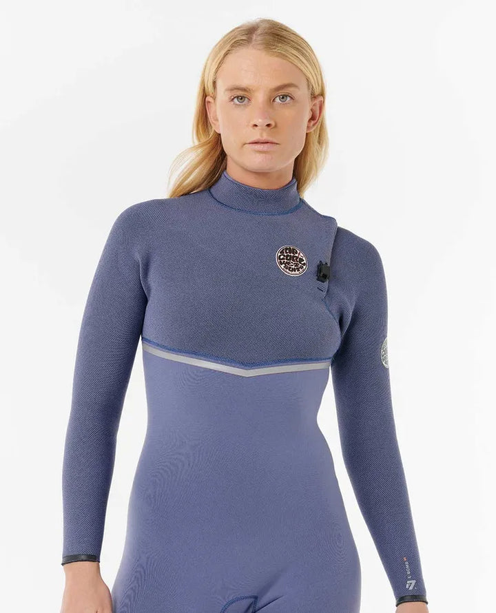 Rip Curl Damen Neoprenanzug E-Bomb 3/2mm Zipfree - grey blue
