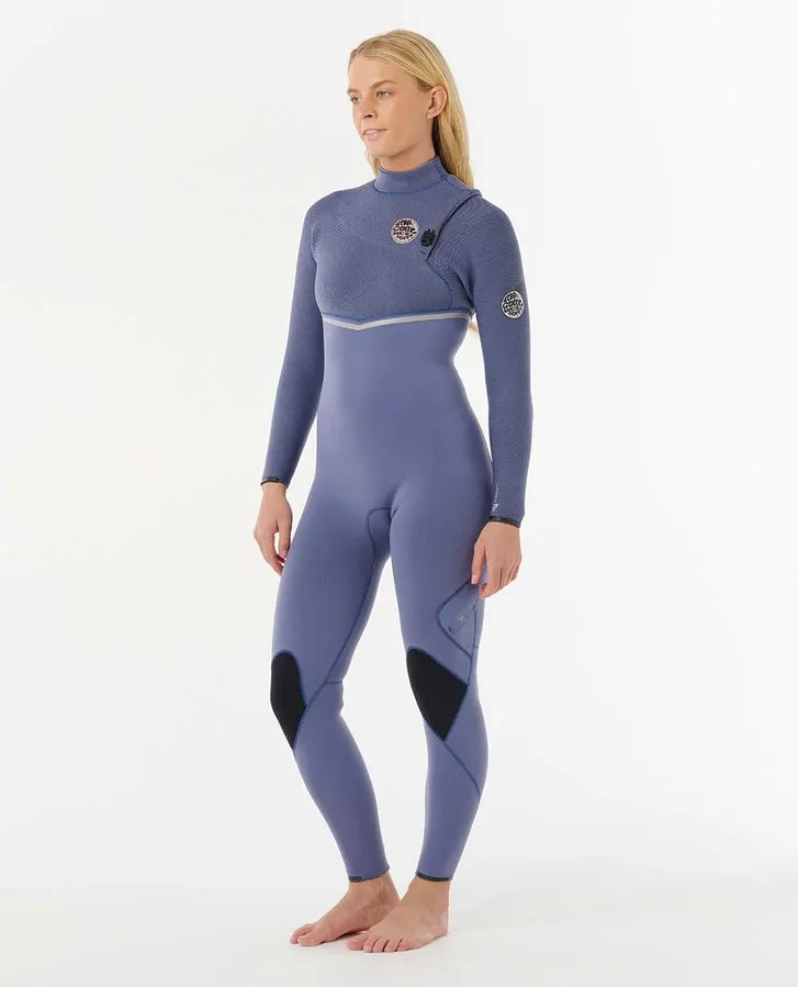 Rip Curl Damen Neoprenanzug E-Bomb 3/2mm Zipfree - grey blue