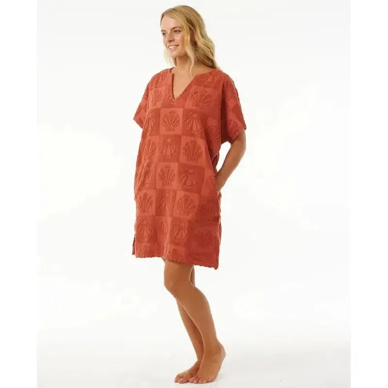 Rip Curl Damen Poncho Holiday - Rust