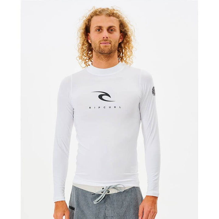 Rip Curl Herren Lycra Corpo UV Shirt, langarm - white