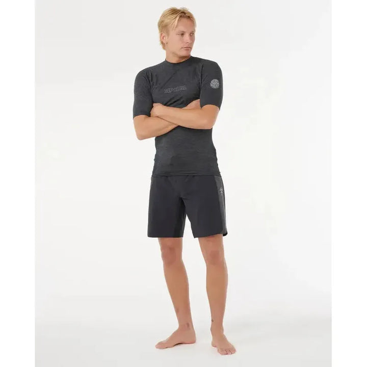 Rip Curl Herren Lycra Dawn Patrol Performance kurzarm - Black Marled