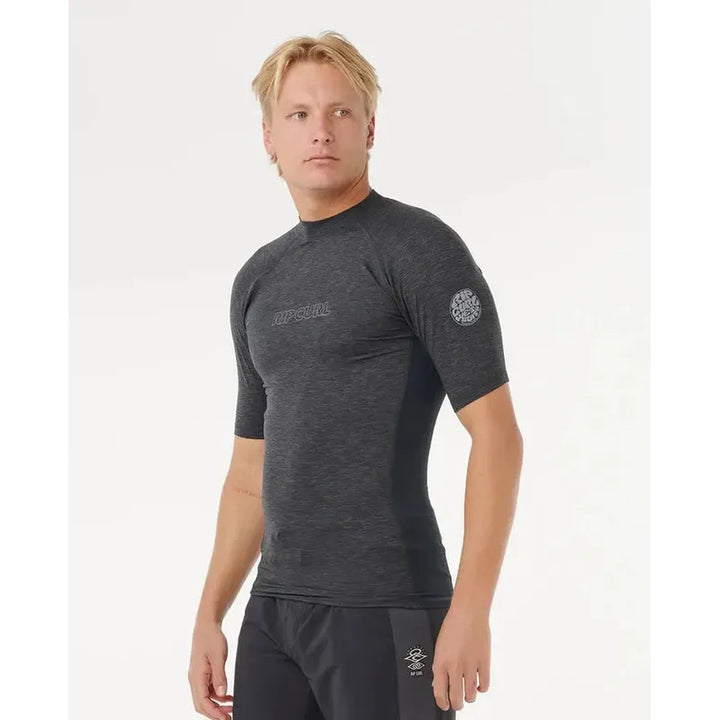 Rip Curl Herren Lycra Dawn Patrol Performance kurzarm - Black Marled