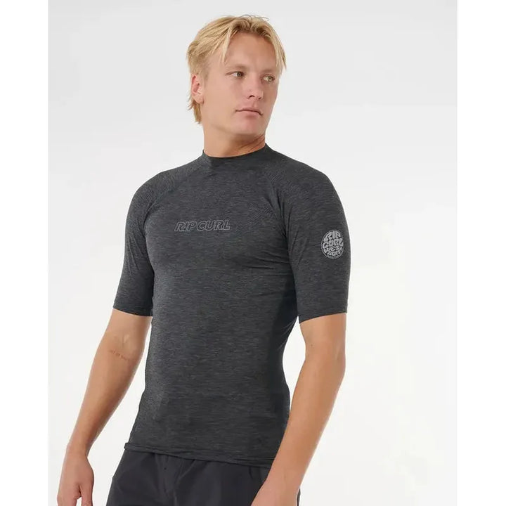 Rip Curl Herren Lycra Dawn Patrol Performance kurzarm - Black Marled