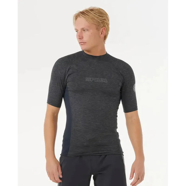 Rip Curl Herren Lycra Dawn Patrol Performance kurzarm - Black Marled