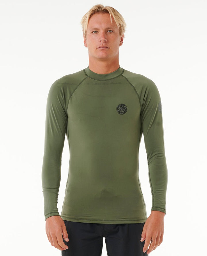 Rip Curl Herren Lycra Icons Brushed langarm - dark olive