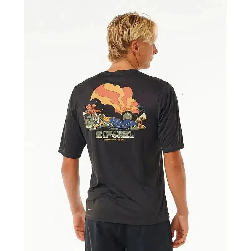 Rip Curl Herren Lycra Mason Pipe kurzarm - schwarz