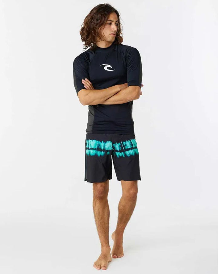 Rip Curl Herren Lycra kurzarm Waves - Black