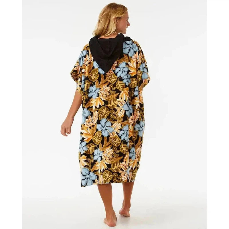 Rip Curl Hooded Poncho Logo - black / orange