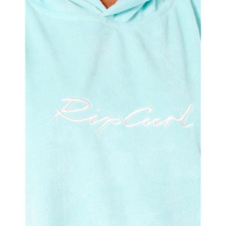 Rip Curl Hooded Towel Poncho Script - aqua