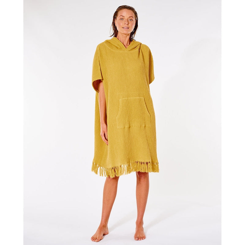 Rip Curl Hooded Towel Poncho Stonewash - gold