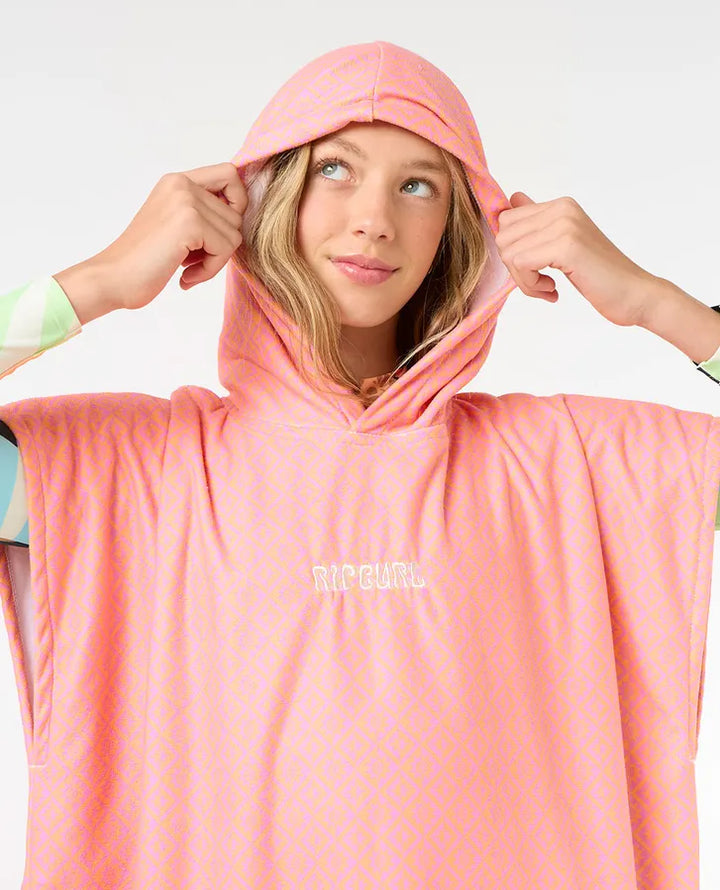 Rip Curl Kinder Poncho Mixed Hooded Towel - Mango