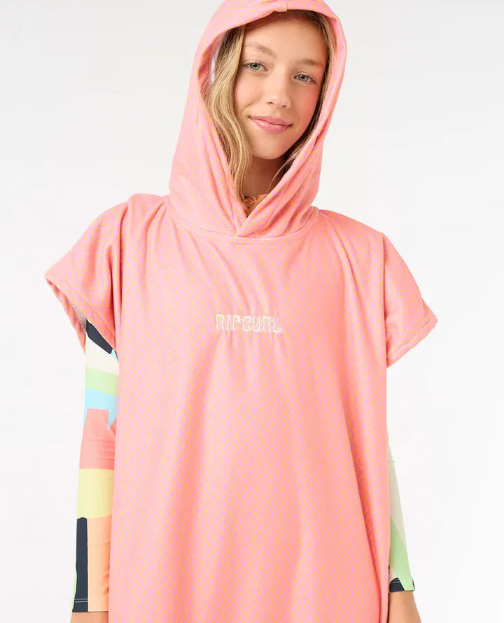 Rip Curl Kinder Poncho Mixed Hooded Towel - Mango