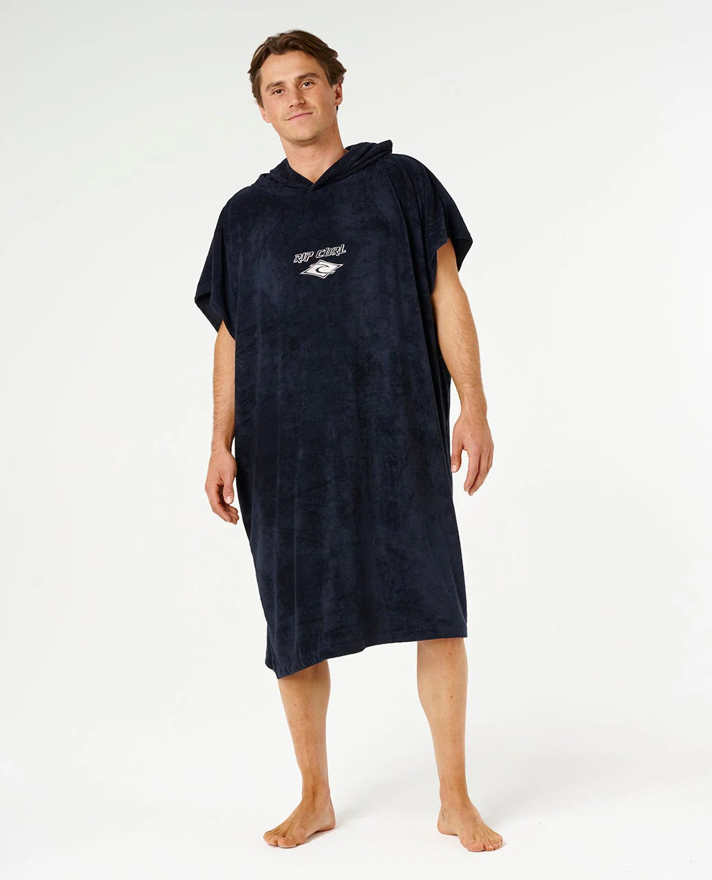Rip Curl Poncho Classic Surf Hooded Towel- Black/Off White
