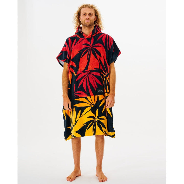 Rip Curl Poncho Combo Print hooded - red