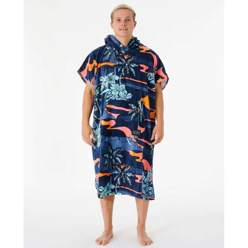 Rip Curl Poncho Combo Print - navy / orange