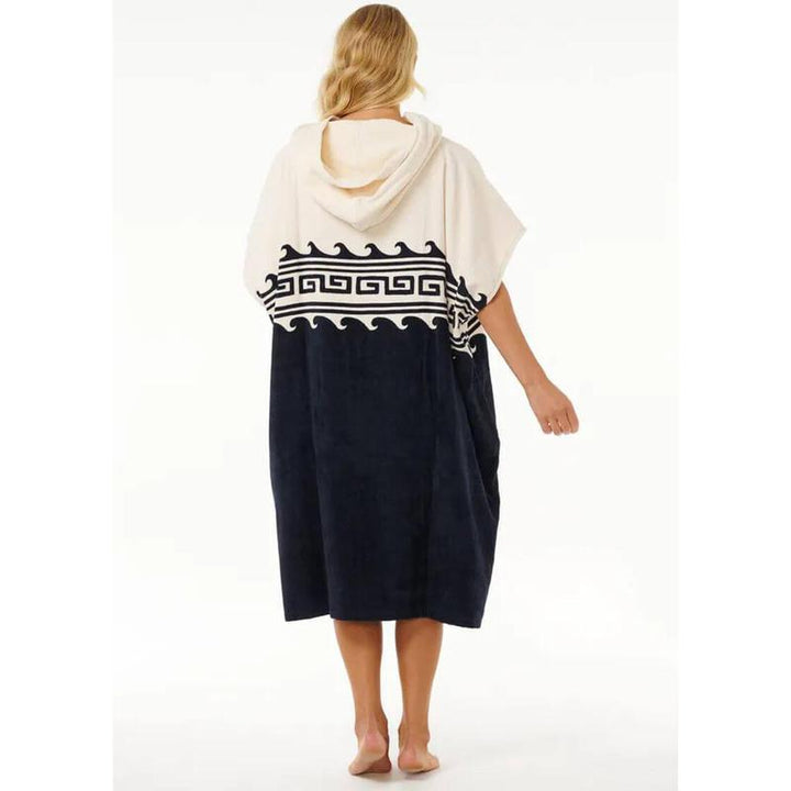 Rip Curl Poncho Mix Up Hooded Towel - black/oatmeal