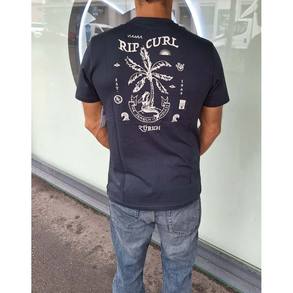 Rip Curl X Surfari Herren Destination Tee Zurich - tatoo-dark navy