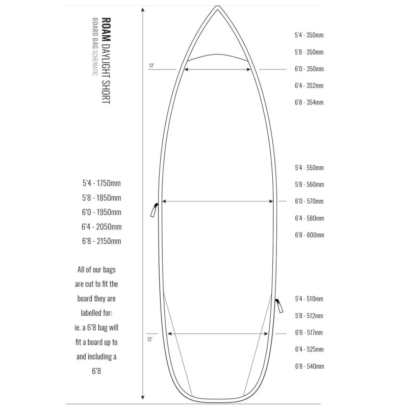 Roam Daylight Shortboard Boardbag 6'0'' - silver/black/blue