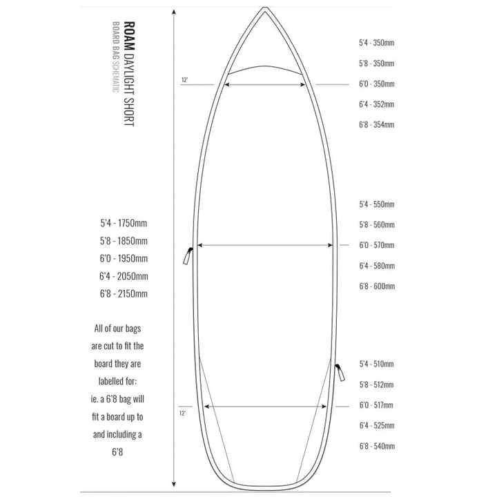 Roam Daylight Shortboard Boardbag 6'0'' - silver/black/blue