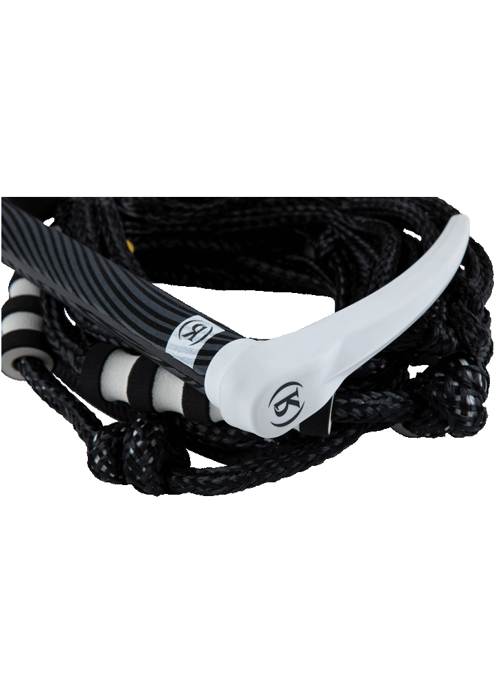 Ronix SILICONE STRETCH SURF ROPE WITH HANDLE - Black / White