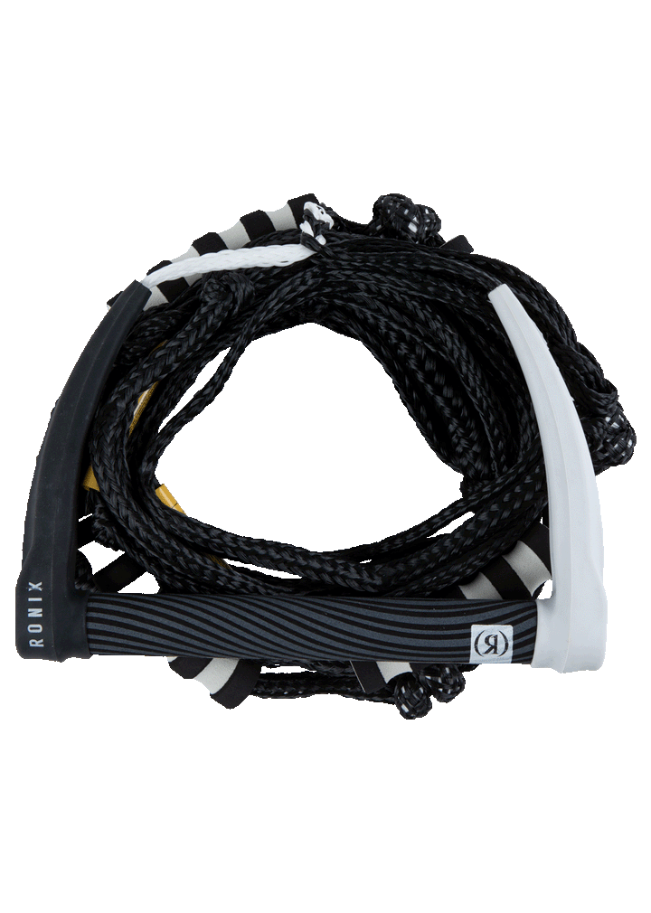 Ronix SILICONE STRETCH SURF ROPE WITH HANDLE - Black / White