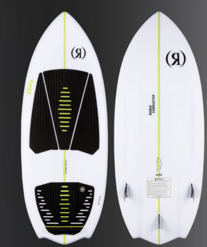 Ronix Wakesurfboard Flyweight Conductor - Glacier White/Lime Green - 4'3"