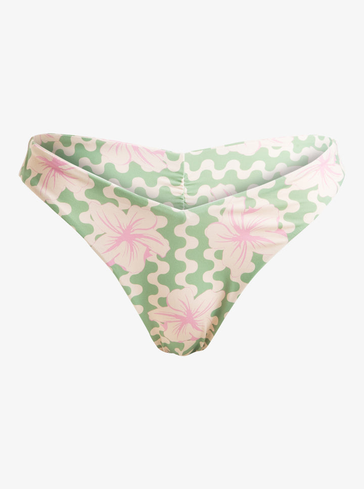 Roxy Bikini Bottom Hibiscus Daze Cheeky - Basil Party Waves