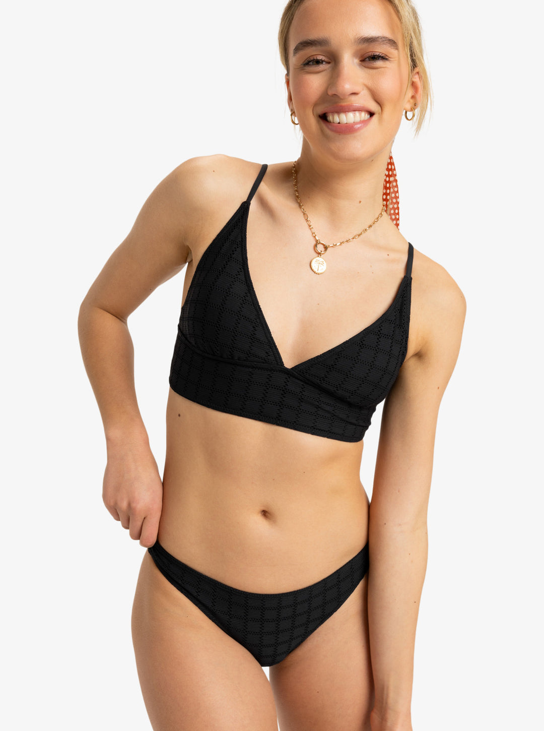 Roxy Damen Bikini Bottom Camilo Bandeau - anthracite