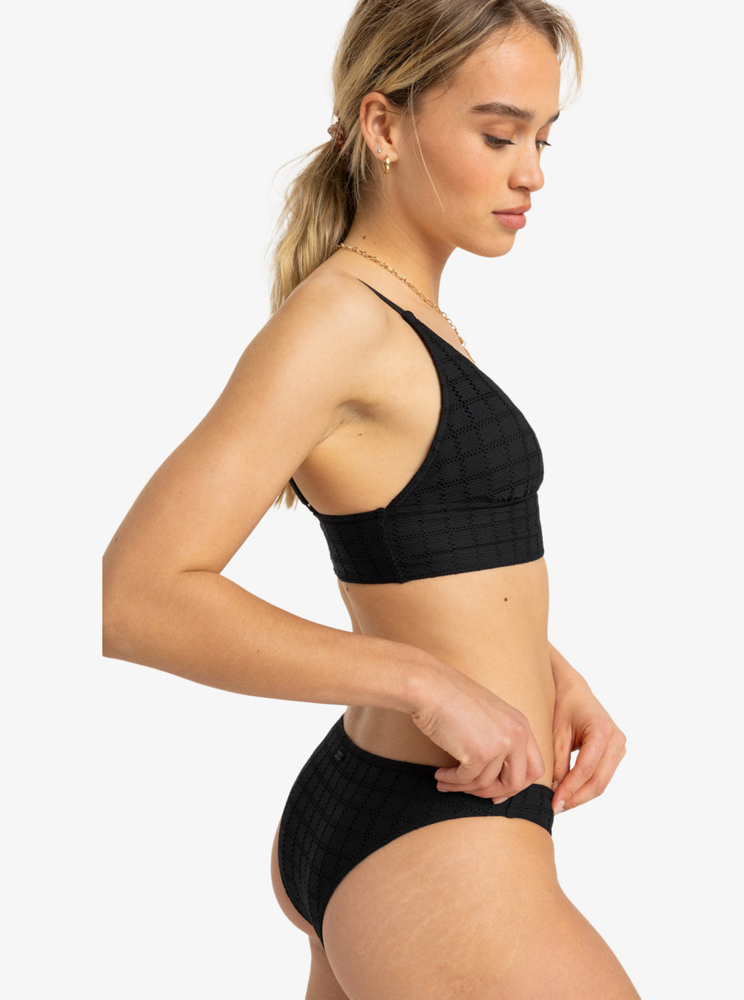Roxy Damen Bikini Bottom Camilo Bandeau - anthracite