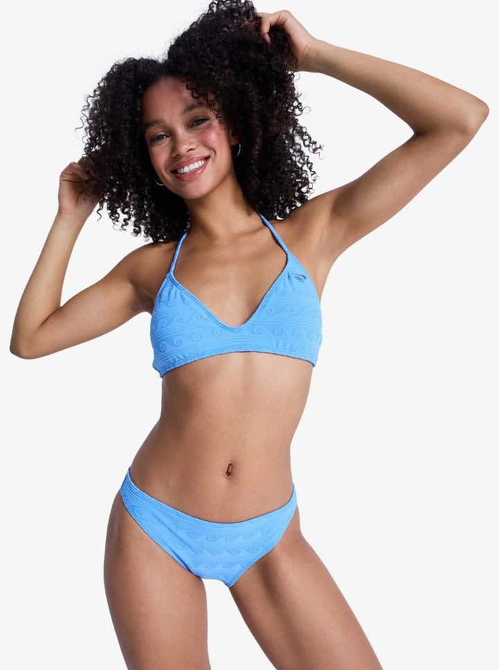Roxy Damen Bikini Paradise Wave Moderate - Silver Lake Blue Make A Splash