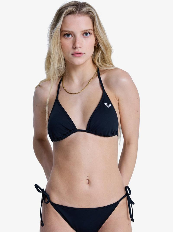 Roxy Damen Bikini Top Solid Essentials Triangle - anthracite
