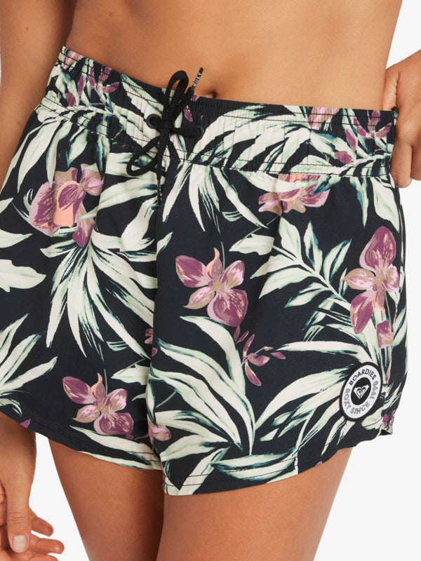 Roxy Damen Boardshorts No Bad Waves Printed - anthracite wind swept floral