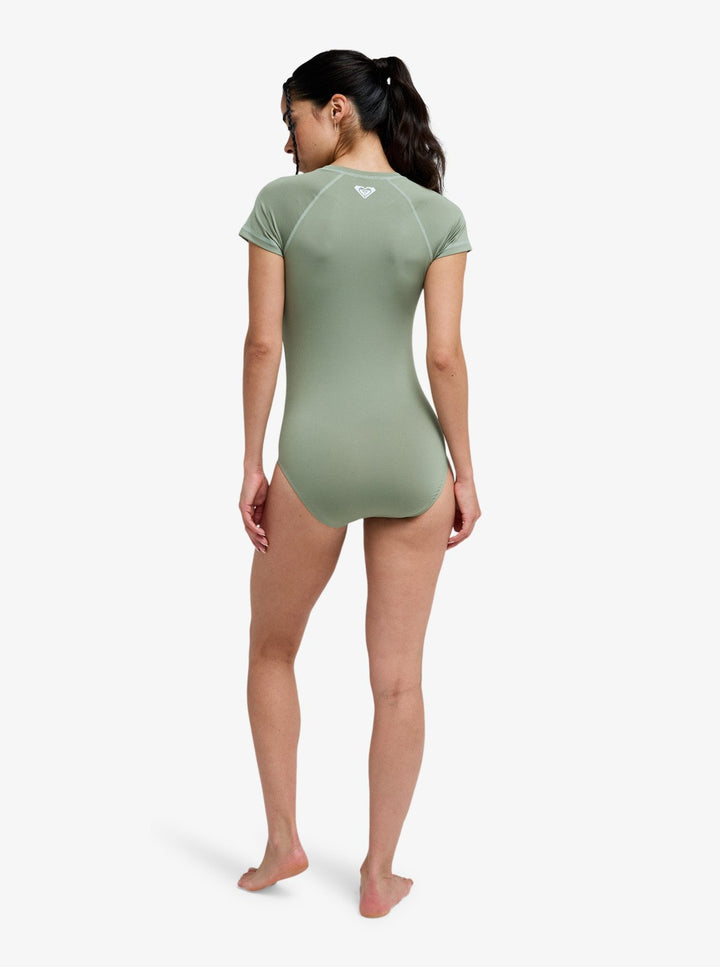 Roxy Damen Bodysuit Essentials Kurzarm - Oil Green