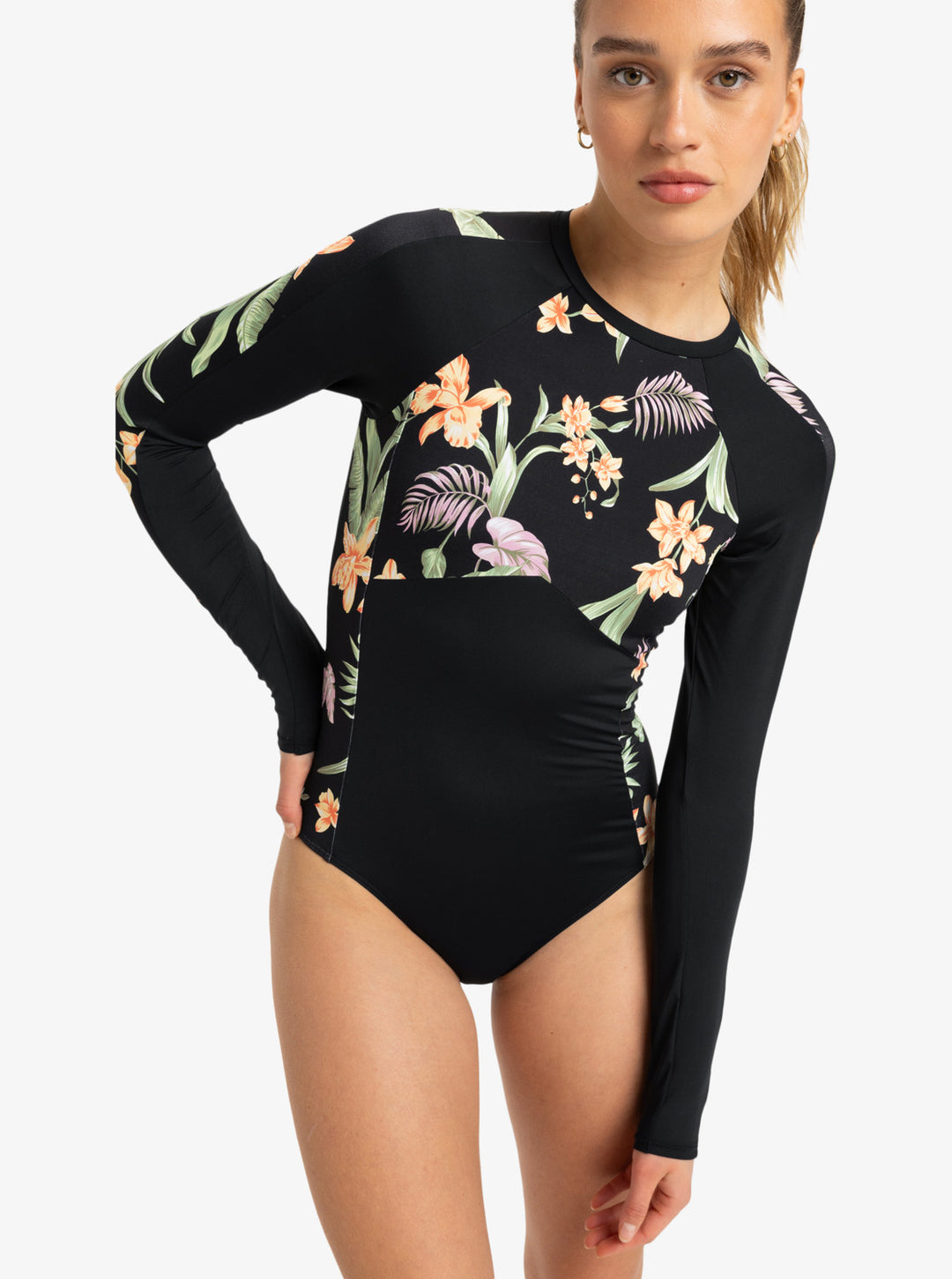 Roxy Damen Bodysuit Langarm Fashion - Anthracite Island Escape