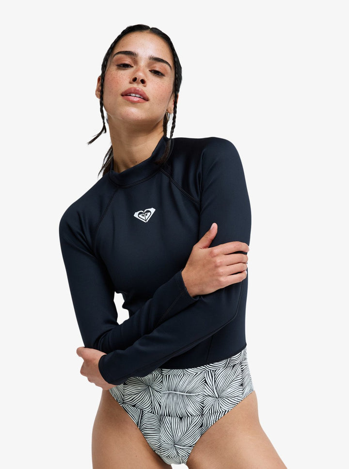 Roxy Damen Bodysuit Pro Surf Langarm - Anthracite Popiscus