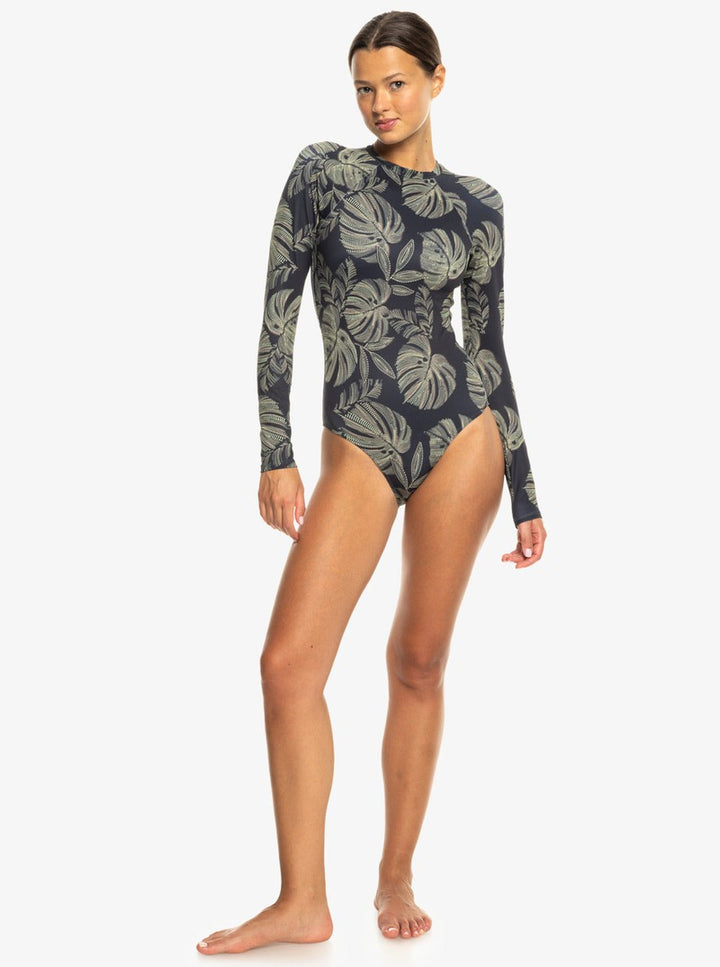 Roxy Damen Bodysuit Pro The Overhead Onesie mit UVP 50+ - anthracite the palms wetsuit