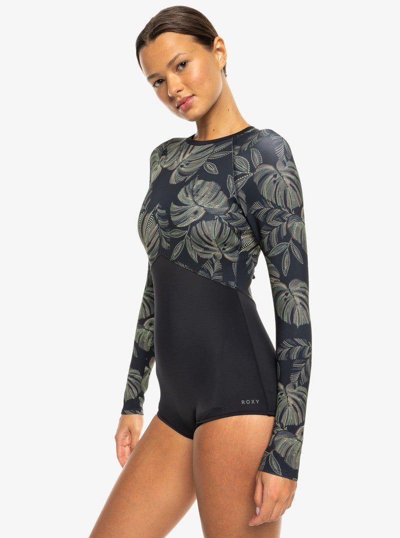 Roxy Damen Bodysuit Pro Wave Onesie - anthracite the palms wetsuit