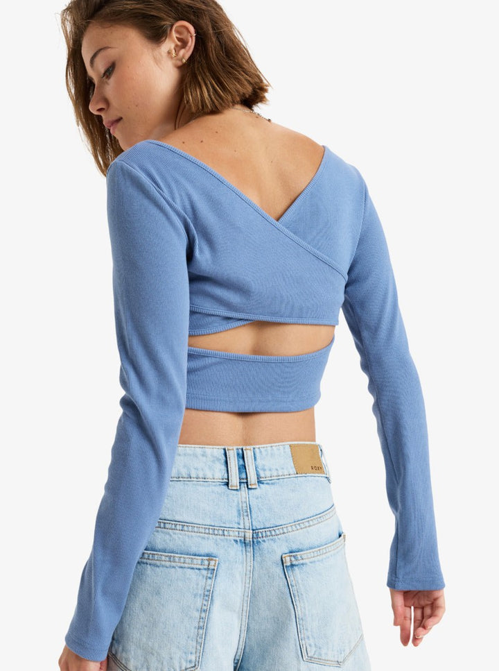 Roxy Damen Crop Top Good Keepsake - infinity blue