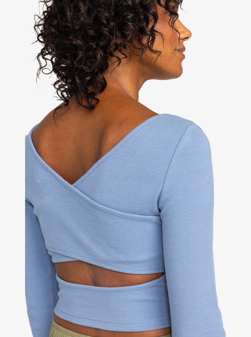 Roxy Damen Crop Top Good Keepsake - infinity blue