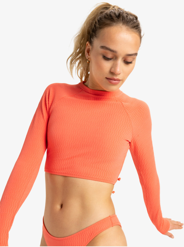 Roxy Damen Lycra Langarm Lagos Cropped - Emberglow